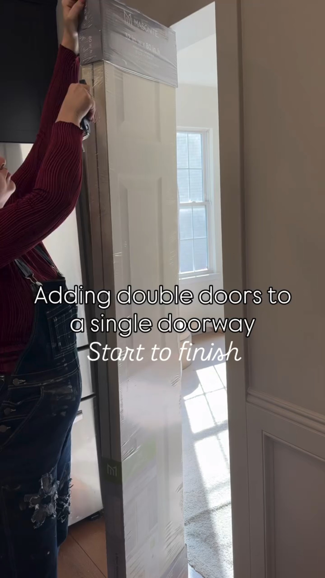 And there was silence for all ☺️😌
The witching hour when I'm making dinner and the kids are playing afterschool is an overstimulation overload so I used bifold doors from @loweshomeimprovement and converted them into double doors! 
What do you think? 

#diyhomedecor #diyhomeprojects #diykitchen #diydoor