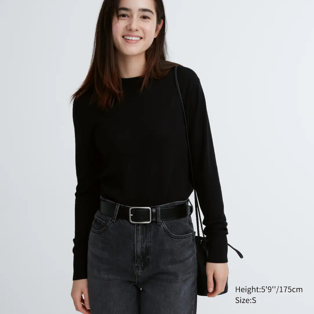 100% Extra Fine Merino Crew Neck Jumper | UNIQLO (UK)