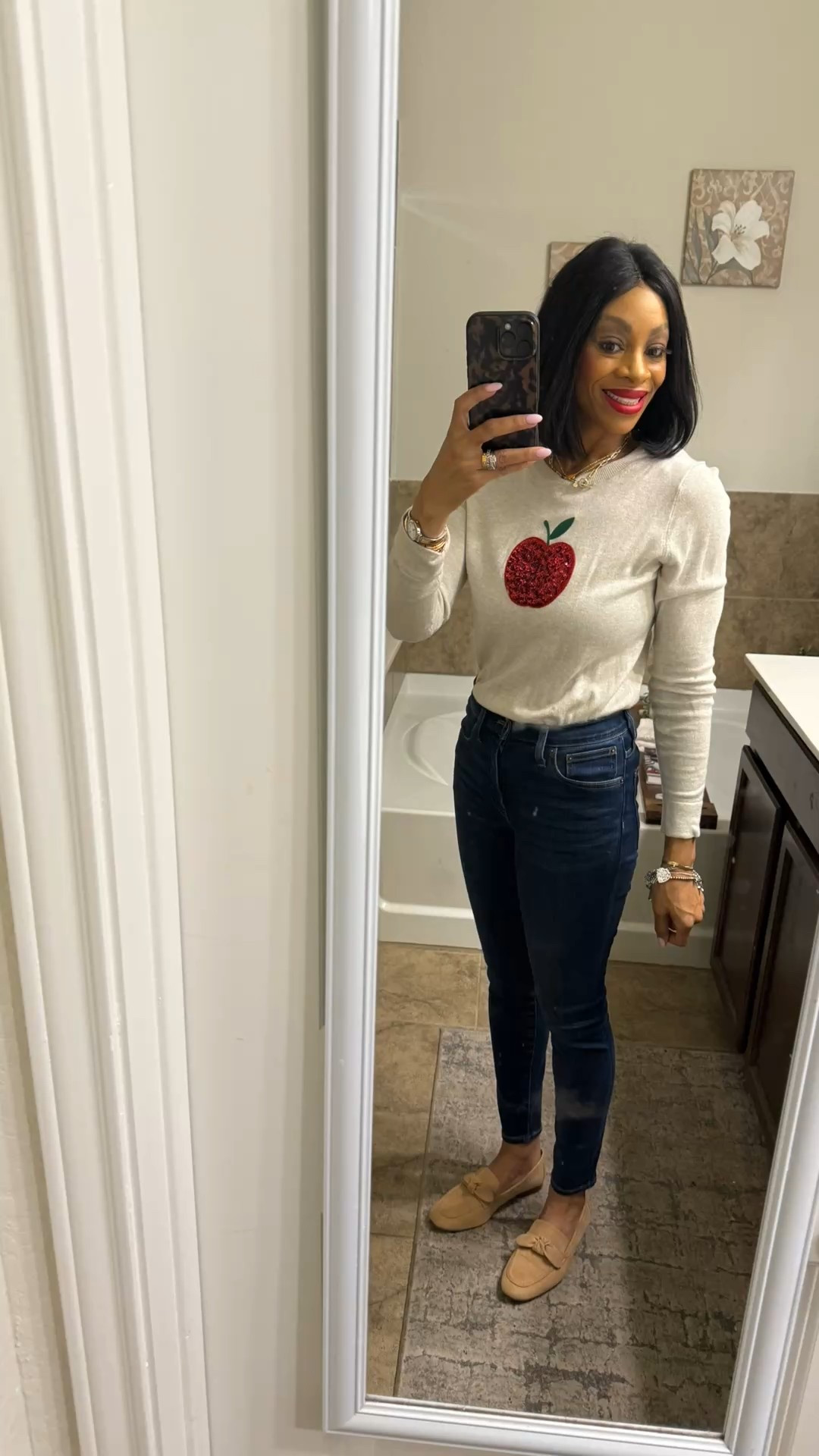 Happy Monday! 🍎 The cooler temps called for my cutest apple sweater from J.Crew Factory (wearing size small). Paired it with my go-to denim (size 25) and the comfiest loafers (size 8). Perfect cozy look to start the week! Linking similar finds for you to shop. ✨

#LTKstyle #LTKfall #LTKootd #LTKSeasonal #fallfashion #preppyfall #JCrewFactory #fallstyle #falloutfitinspo #ootdfashion #cozystyle #affordablefashion


#LTKStyleTip #LTKOver40 #LTKSeasonal