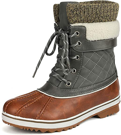 DREAM PAIRS Women's Mid Calf Waterproof Winter Snow Boots | Amazon (US)