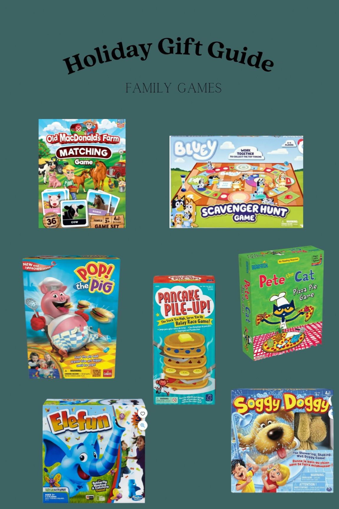 Family game nights should be after every dinner! 

Do you sit down with your family for dinner every night? It’s something we really make a priority in our home. Playing more family games that promote conversation, turn taking and social skills is something I want to include more! 

I love all these games that I use at work as a BCBA, and they are all on my list to get at home for my toddler! 


#LTKGiftGuide #LTKCyberWeek #LTKfamily