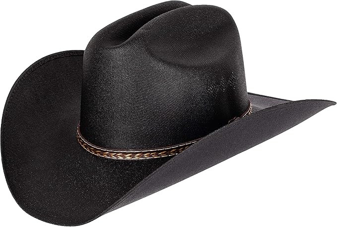 Queue Essentials Western Style Pinch Front Straw Canvas Cowboy Cowgirl Straw Hat | Amazon (US)