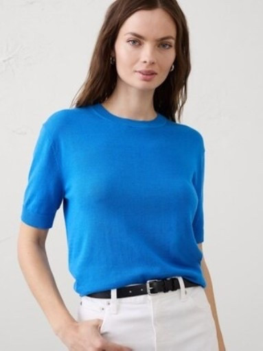 FOREVER SHORT-SLEEVE SWEATER

#LTKWorkwear #LTKSaleAlert