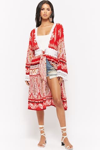 R By Raga Paisley Print Kimono | Forever 21 (US)
