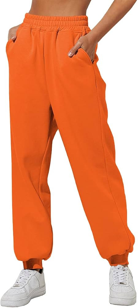 Yovela Womens High Waisted Baggy Sweatpants Comfy Cotton High Waist Jogger Pants Y2k Trendy Loung... | Amazon (US)