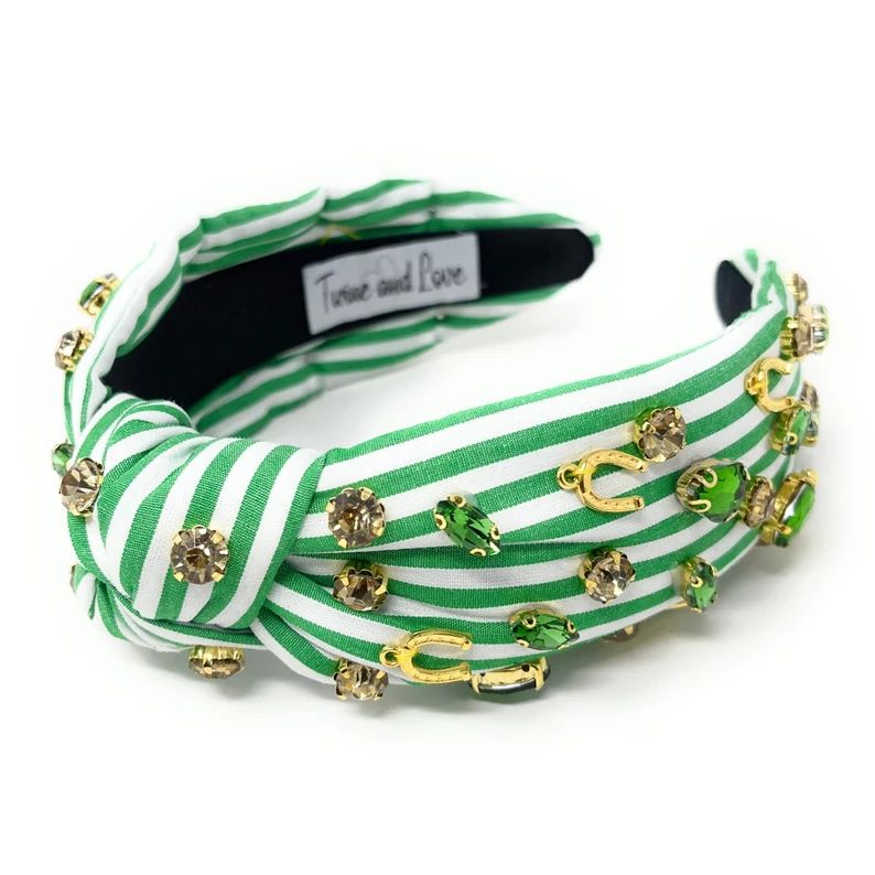 Handmade St Patrick's Custom Jeweled Knot Headbands for the Holidays, Green St Patricks Knot Head... | Etsy (US)