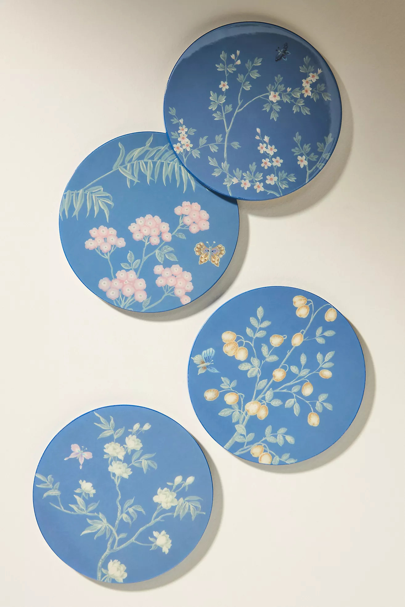 Addison Ross Chinoiserie Lacquered Coasters, Set of 4 | Anthropologie (US)