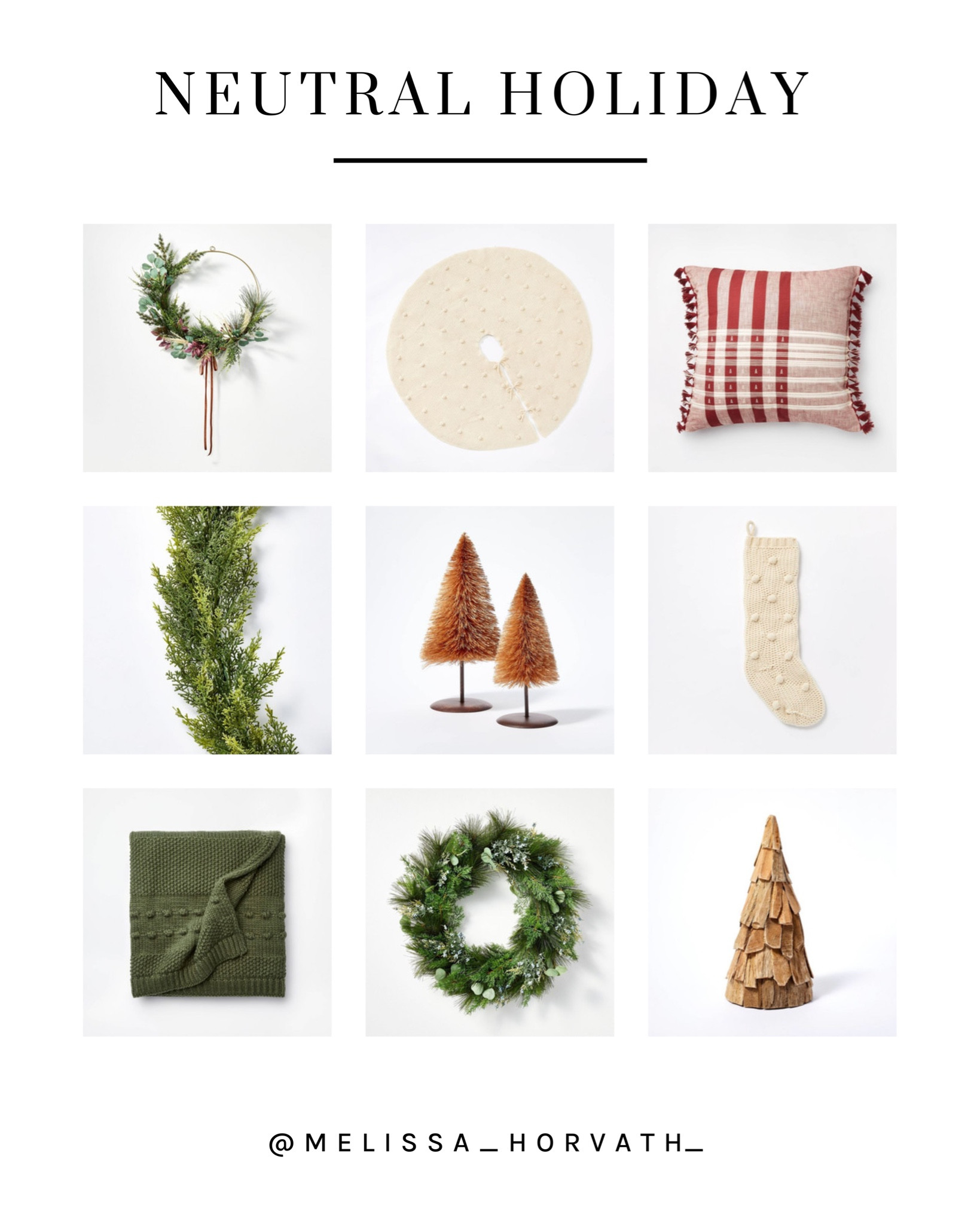 Neutral holiday decor target threshold studio McGee living room decor entry way decor holiday decorating ideas wood trees bottle brush trees neutral stockings garland 

#LTKHoliday #LTKhome #LTKSeasonal