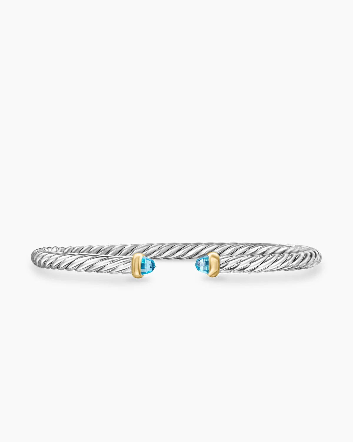 David Yurman | Cable Flex Bracelet in Sterling Silver with 14K Yellow Gold, 4mm | David Yurman