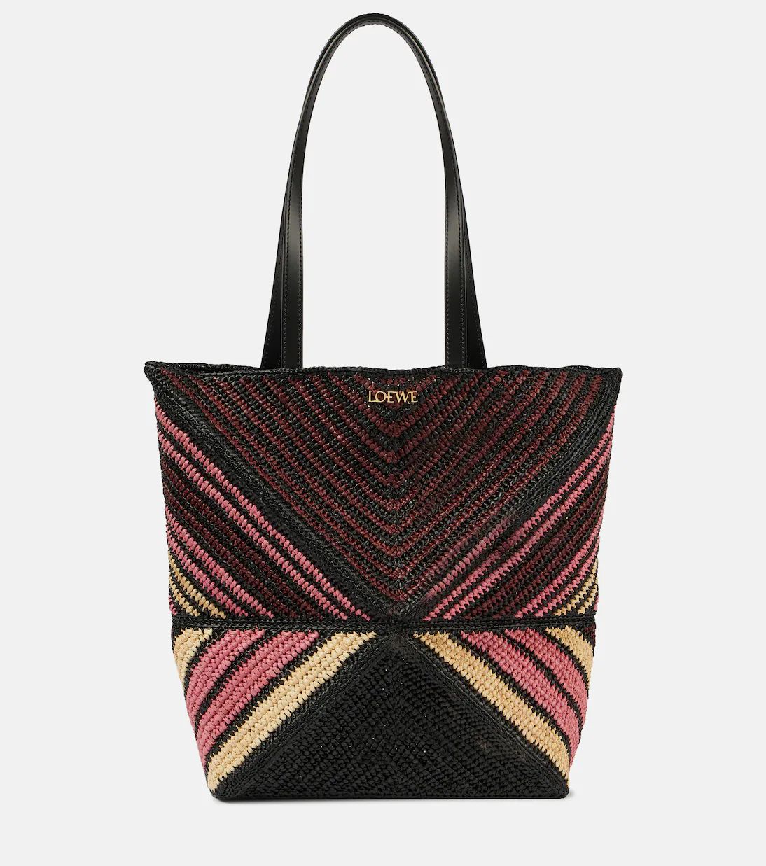 Paula's Ibiza Puzzle Fold Medium raffia tote bag | Mytheresa (US/CA)