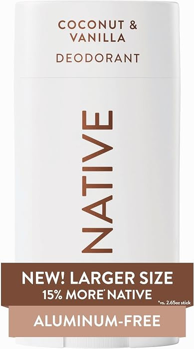 Native Aluminum Free Deodorant, Coconut & Vanilla, Large Size Stick, 72 Hour Odor Control, for Wo... | Amazon (US)