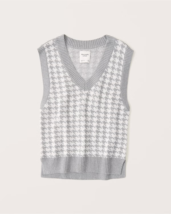 Houndstooth Sweater Vest | Abercrombie & Fitch (US)