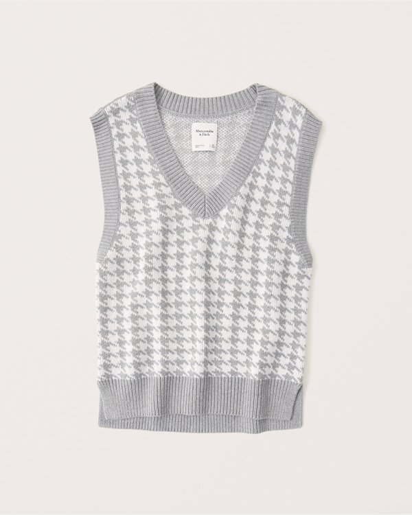 Houndstooth Sweater Vest | Abercrombie & Fitch (US)