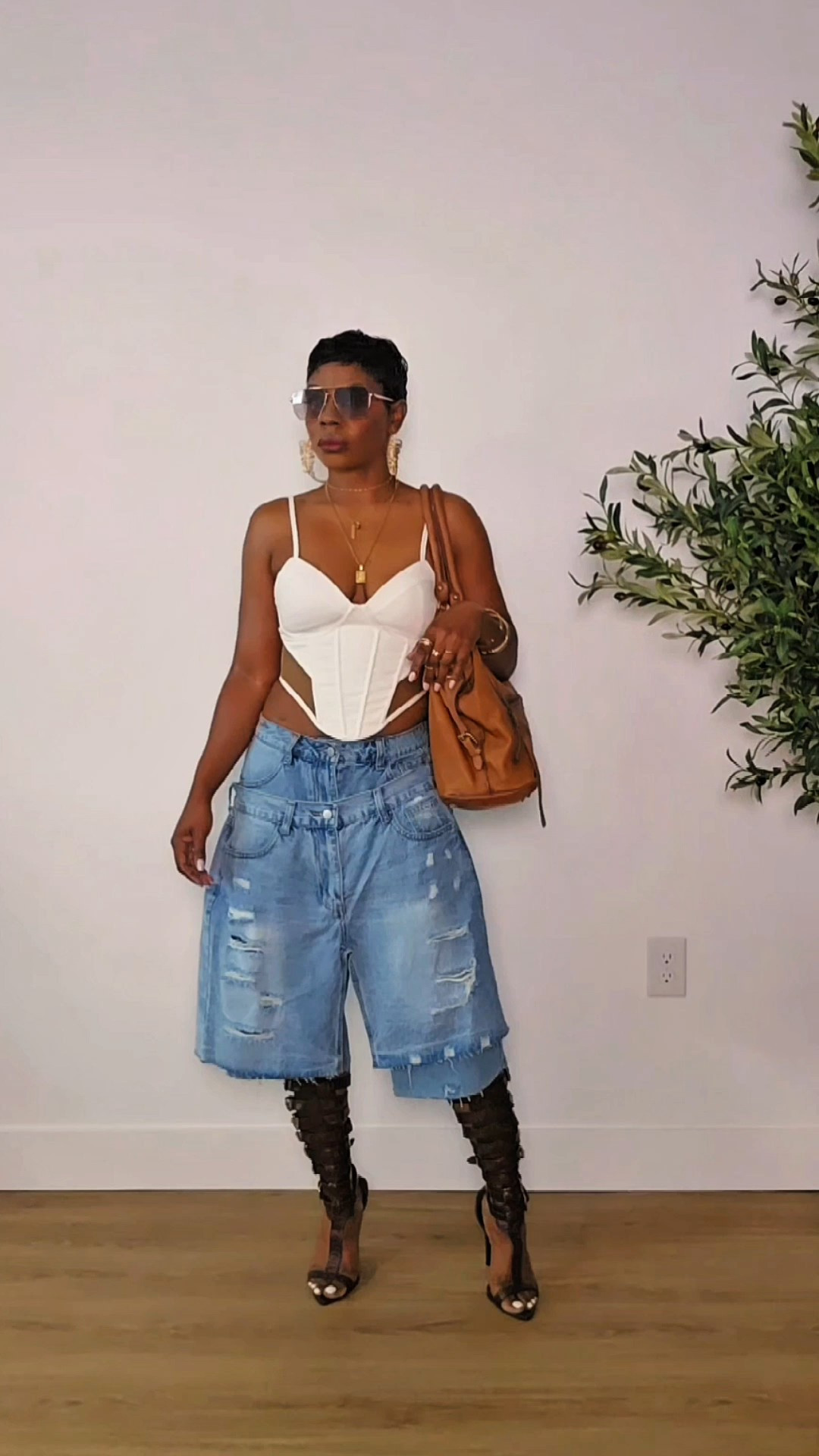 Casual Street Style Outfit Idea | Simple Pieces Styled RightCasual street style will always be that girl simple pieces, clean styling, and it still hitsdenim done right for outside days & cookouts.SizingHeels: 8Shorts: 26Top: XS#casualstreetstyle #denimoutfitBermuda shorts, corset, summer

#LTKgrwm #LTKootd #LTKPetite