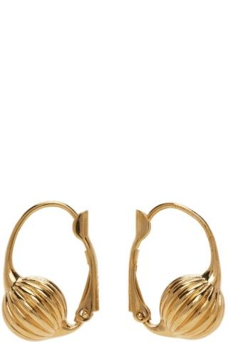 Gold Arpège Sleeper Earrings | SSENSE