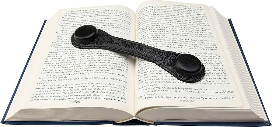 Leather Bookmark Book Holder Paper Weights - Bookweights Holds Cookbooks Paperback Workbooks and ... | Amazon (US)