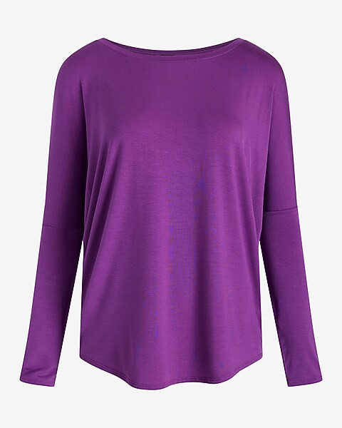 Relaxed Off The Shoulder Long Sleeve London Tee | Express