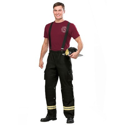 HalloweenCostumes.com Medium  Men  Fire Captain Costume for Men, Black/Red | Target