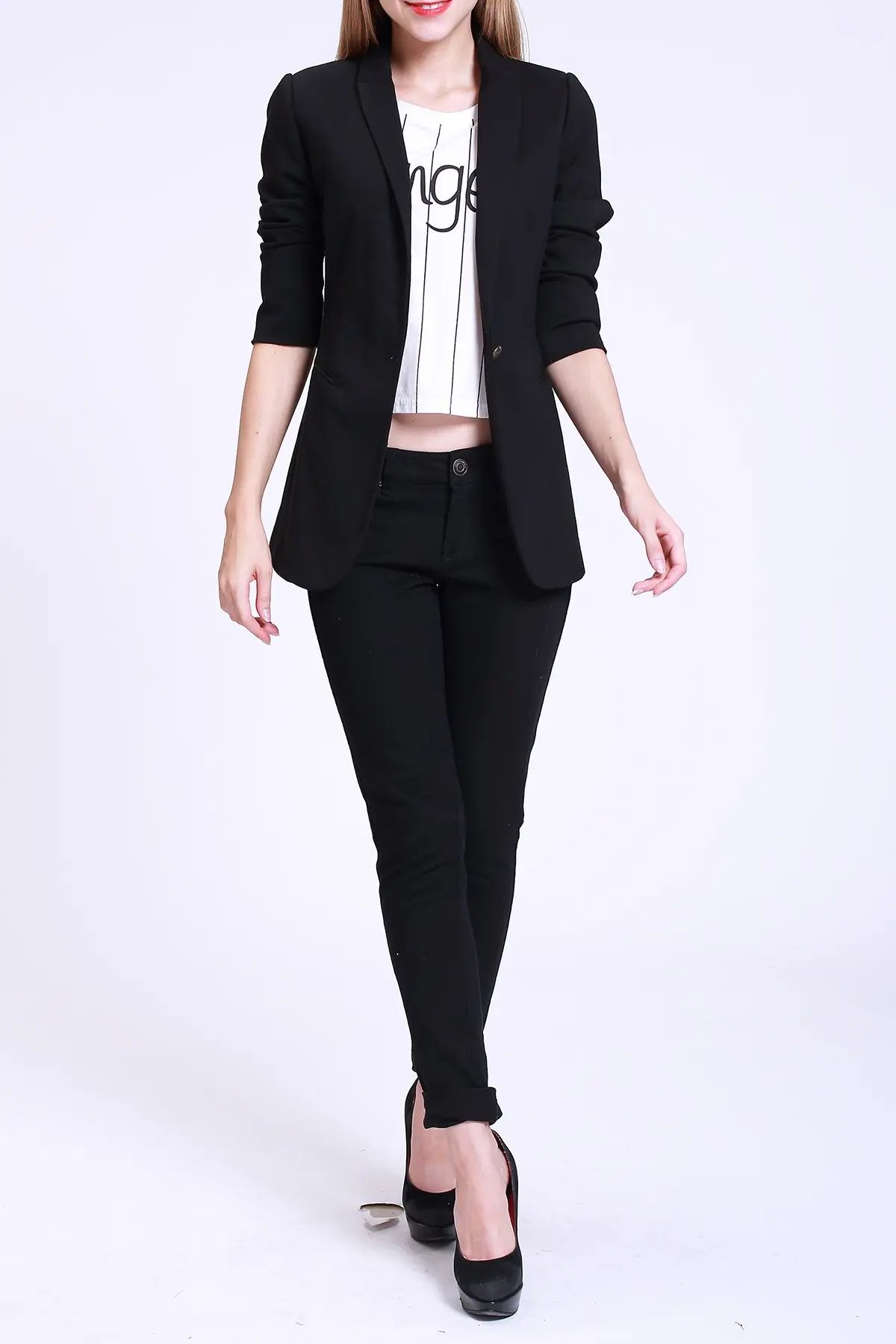 Fitted Blazer with Pockets | Rosegal US