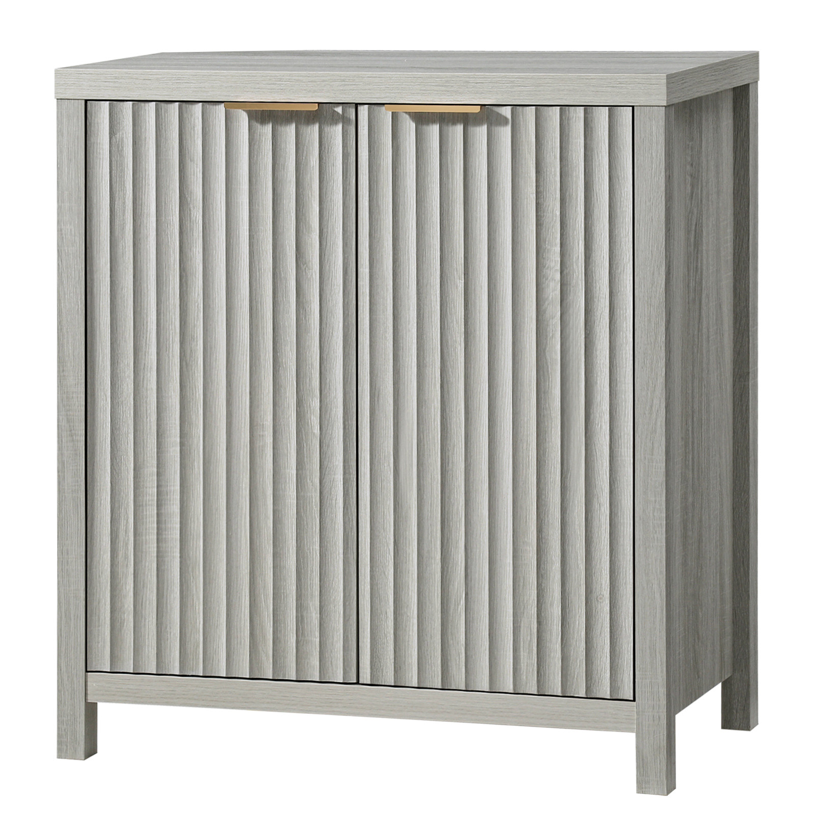 OAKHAM Fluted Sideboard Buffet, Storage Cabinet with Adjustable Shelves, Pale Oak | Walmart (US)