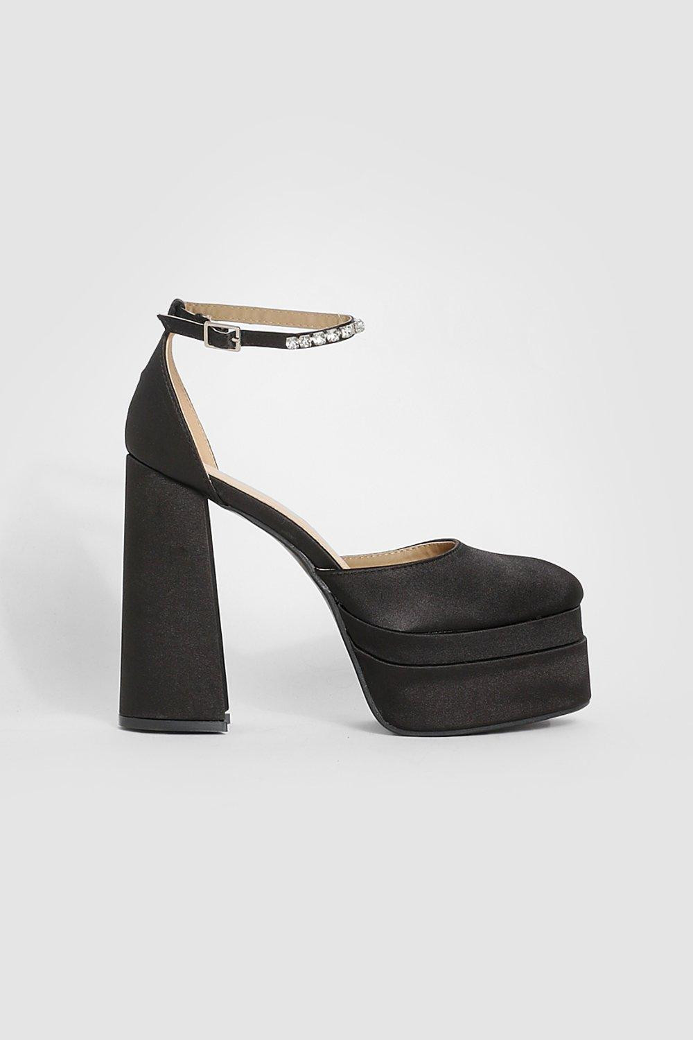 Diamanté Double Sole Platform | Boohoo.com (US & CA)