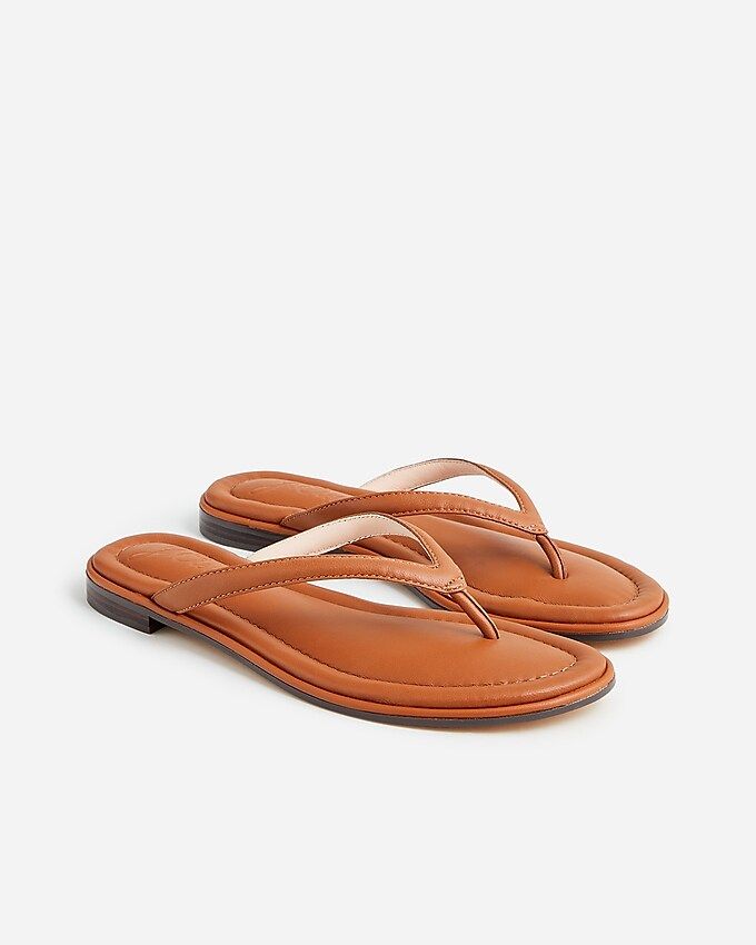 Menorca padded thong sandals in leather | J.Crew US