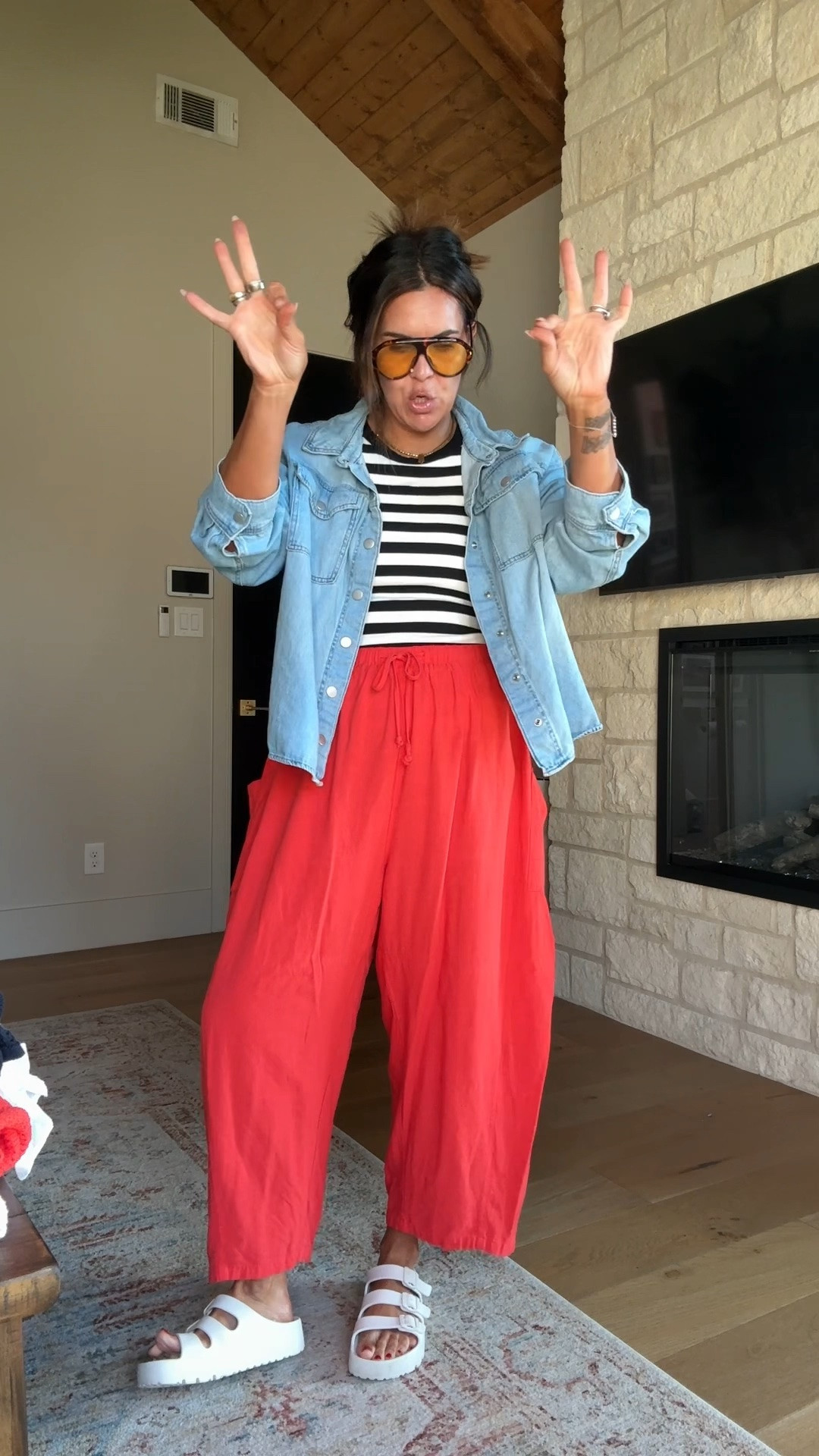 My favorite outfit formula even works for a 7 hour car ride!
Tanks: XL 
red Pants: XL
Denim top: XL

#LTKootd #LTKOver40 #LTKMidsize

#LTKSeasonal #LTKOver40 #LTKMidsize