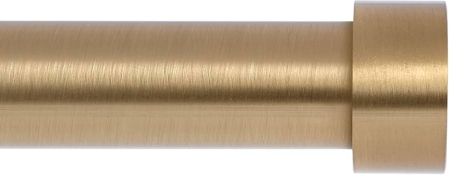 Gold Curtain Rods for Windows 18 to 45 Inch(1.5-3.75 Feet),1" Diameter Drapery Rods with Modern S... | Amazon (US)