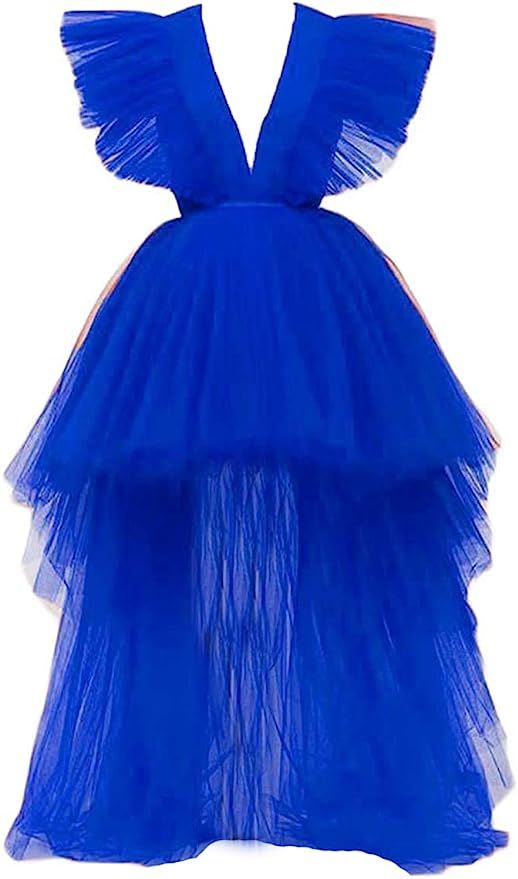 Simlehouse High Low Tulle Prom Dress Plus Size Puffy Ruffles Cocktail Party Ball Gowns 2020 | Amazon (US)