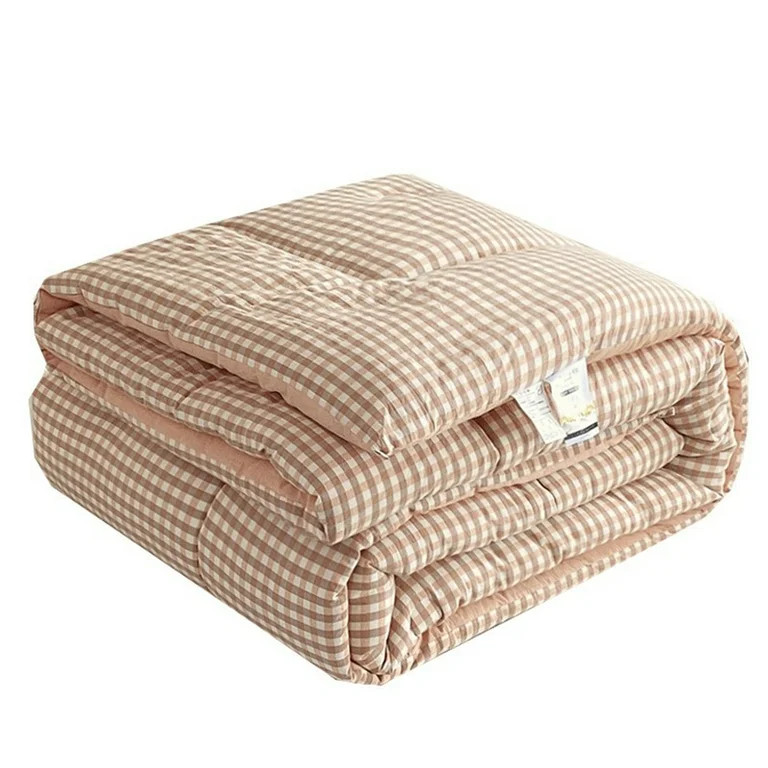 COM1950s Pink Comforter Set Quilts Queen Size,Farmhouse Gingham Grid Bed Set - Soft and Lightweig... | Walmart (US)