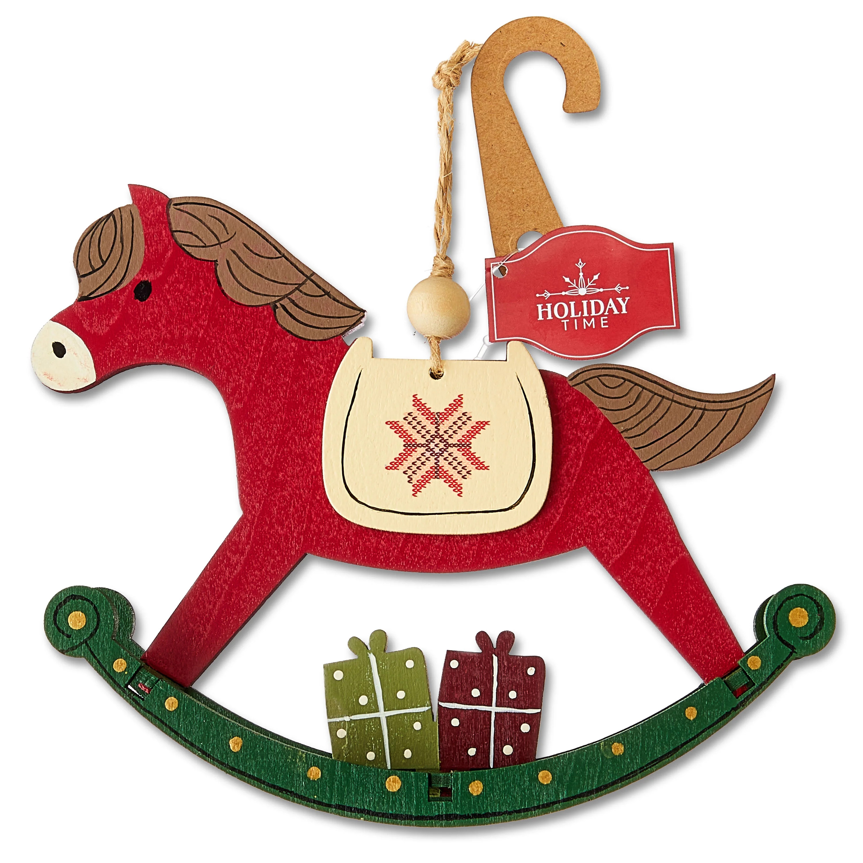 Red Rocking Horse Christmas Ornament, 5.5", by Holiday Time | Walmart (US)