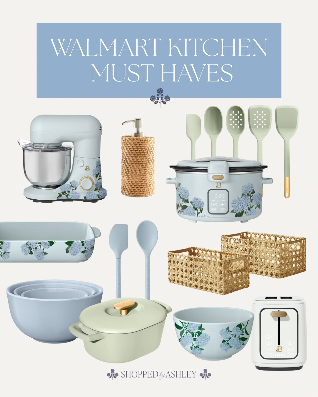 New hydrangea kitchen collection at Walmart 😍

Drew Barrymore Walmart, hydrangea decor, blue and green decor, Grandmillennial kitchen, coastal kitchen, Walmart kitchen, Walmart home 

#LTKFindsUnder50 #LTKHome