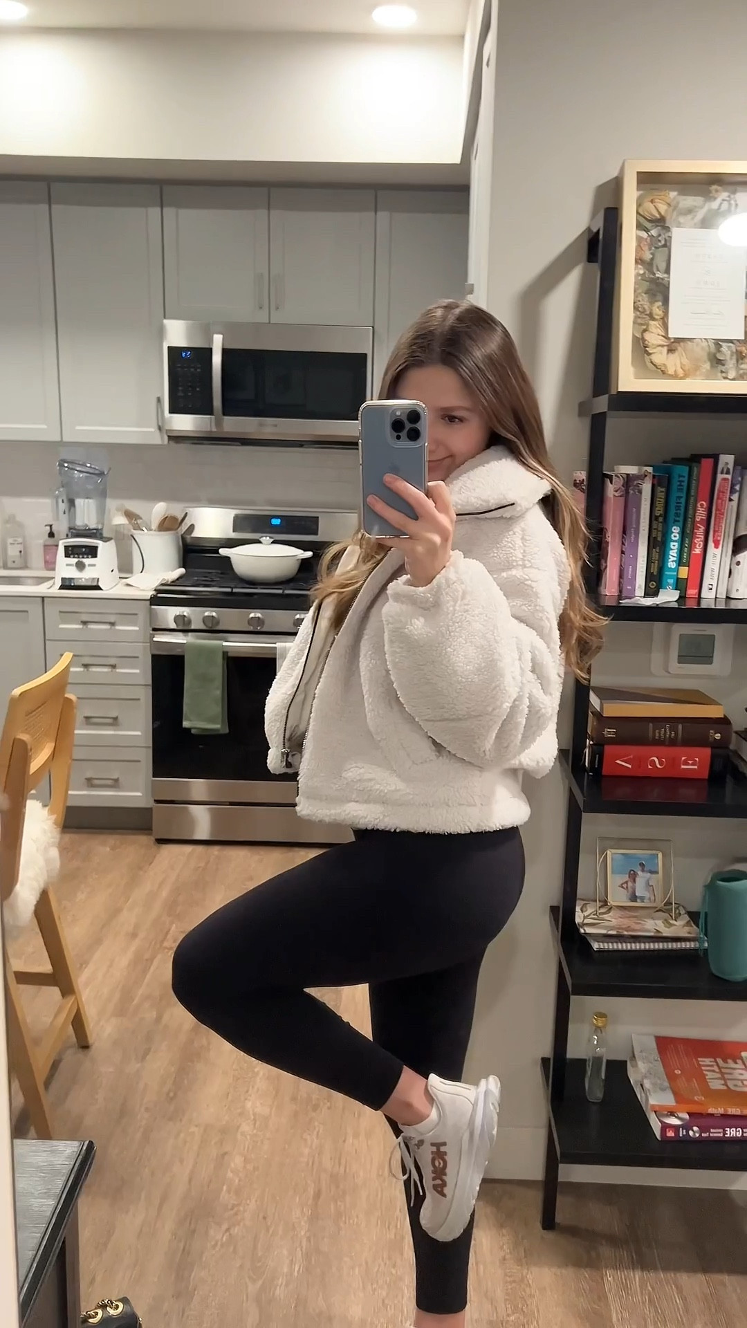 I’m living in this Sherpa jacket!!! I got a size 6