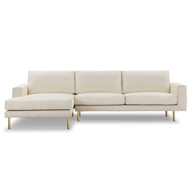 Deborah Left Sectional Sofa Alabaster White - Poly & Bark | Target