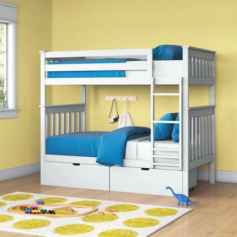 Absecon Twin Over Twin Solid Wood Standard Bunk Bed by Mack & Milo™ | Wayfair North America