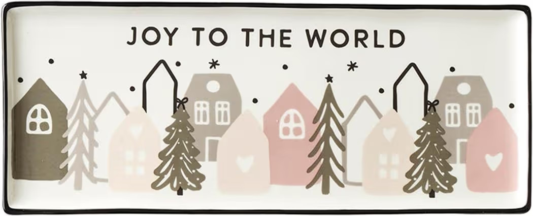 Santa Barbara Design Studio Holiday Serving Platter Christmas Village Ceramic Tray, 12" x 4.75", ... | Amazon (US)