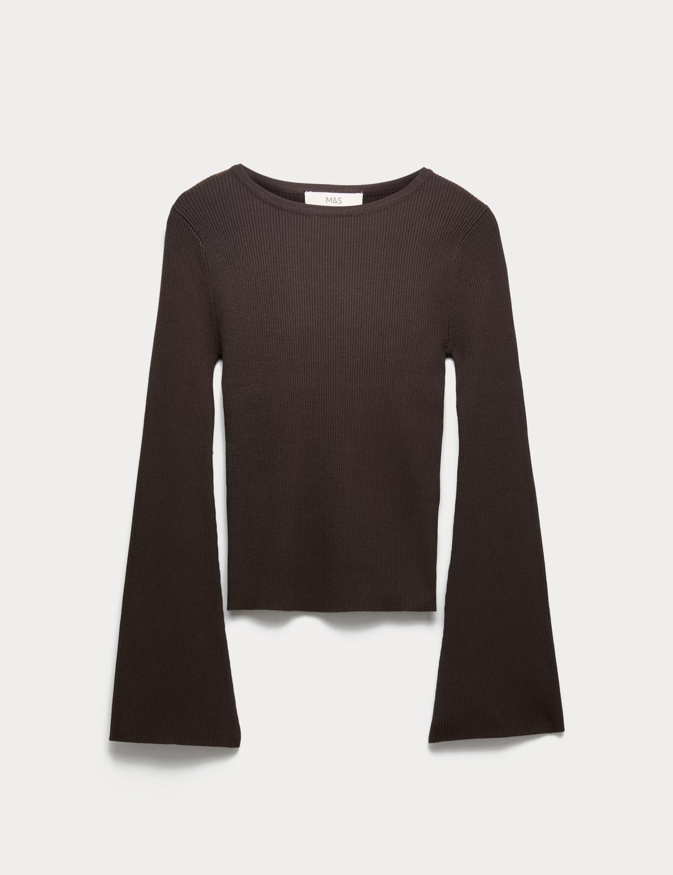 Flute Sleeve Knitted Top | M&S | M&S | Marks & Spencer (UK)