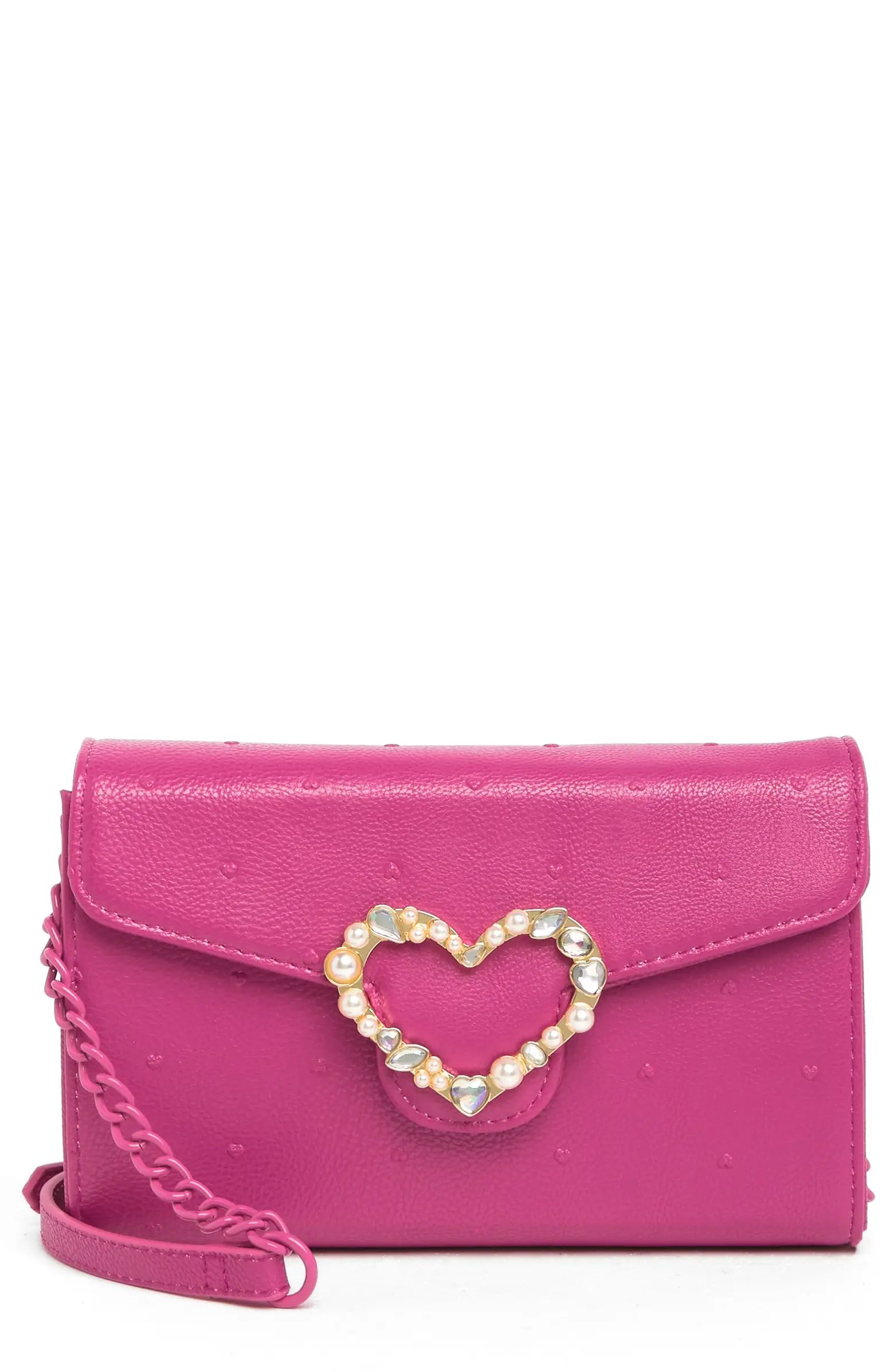 Embellished Heart Crossbody Wallet | Nordstrom Rack