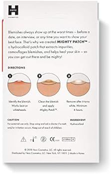 Mighty Patch Original from Hero Cosmetics - Hydrocolloid Acne Pimple Patch for Zits and Blemishes... | Amazon (US)