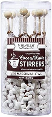 Gourmet Mini Marshmallow Chocolate Stirrers Hand Poured for Tea Coffee Hot Chocolate | Amazon (US)