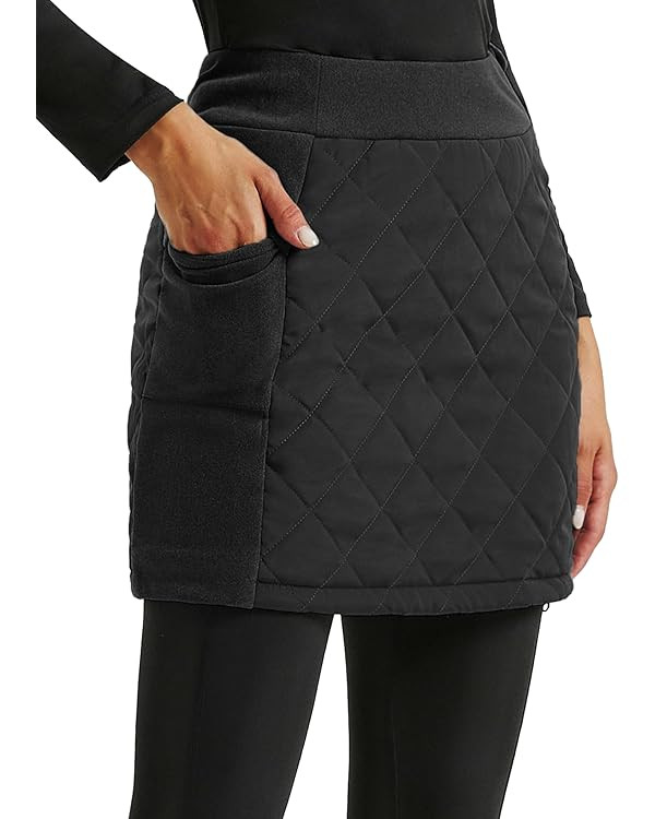 JACK SMITH Women's Puffer Quilted Skirt Insulated Warm Snow Skorts for Hiking Running Golf Zippin... | Amazon (US)
