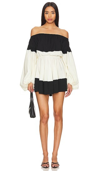 Marley Dress in Black & Off White Combo | Revolve Clothing (Global)