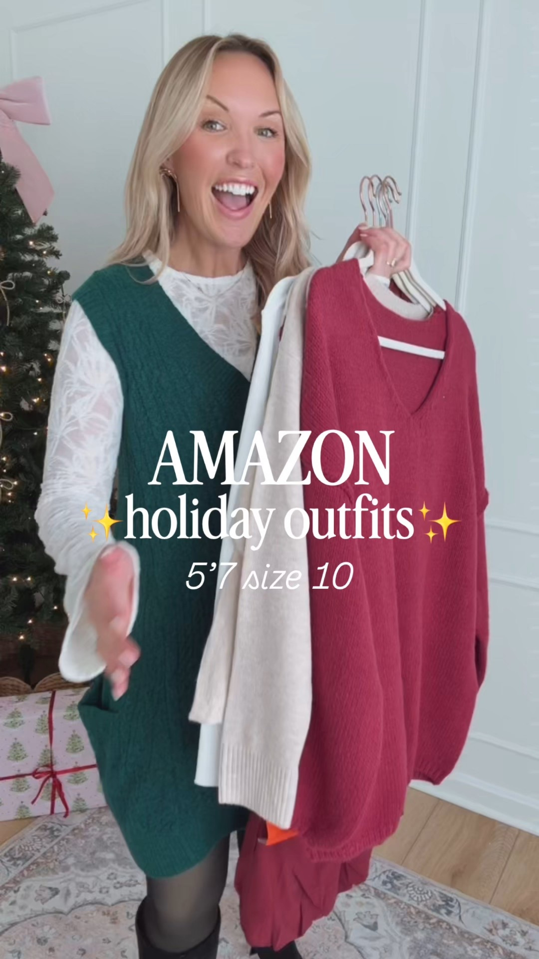 Holiday outfits from Amazon! 

#LTKMidsize #LTKFindsUnder100 #LTKHoliday