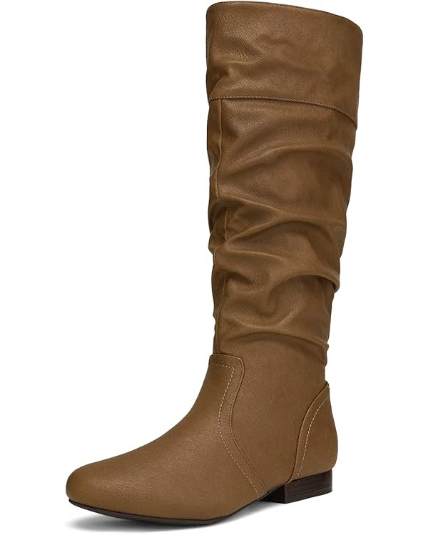 DREAM PAIRS Women's Knee High Pull On Fall Weather Winter Boots | Amazon (US)