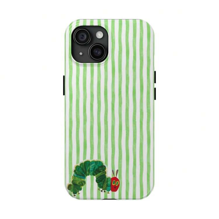 The Very Hungry Caterpillar Phone Case – Cute Storybook Cartoon Cover With Minimalist Green Str... | SHEIN