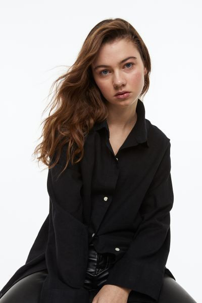 Linen-blend Shirt | H&M (US + CA)