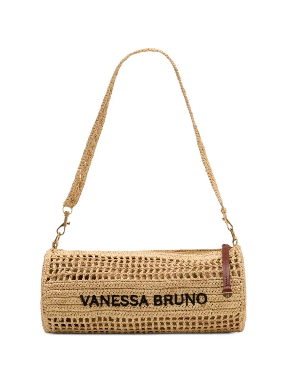 Vanessa Bruno open-knit raffia shoulder bag - Neutrals | Farfetch Global