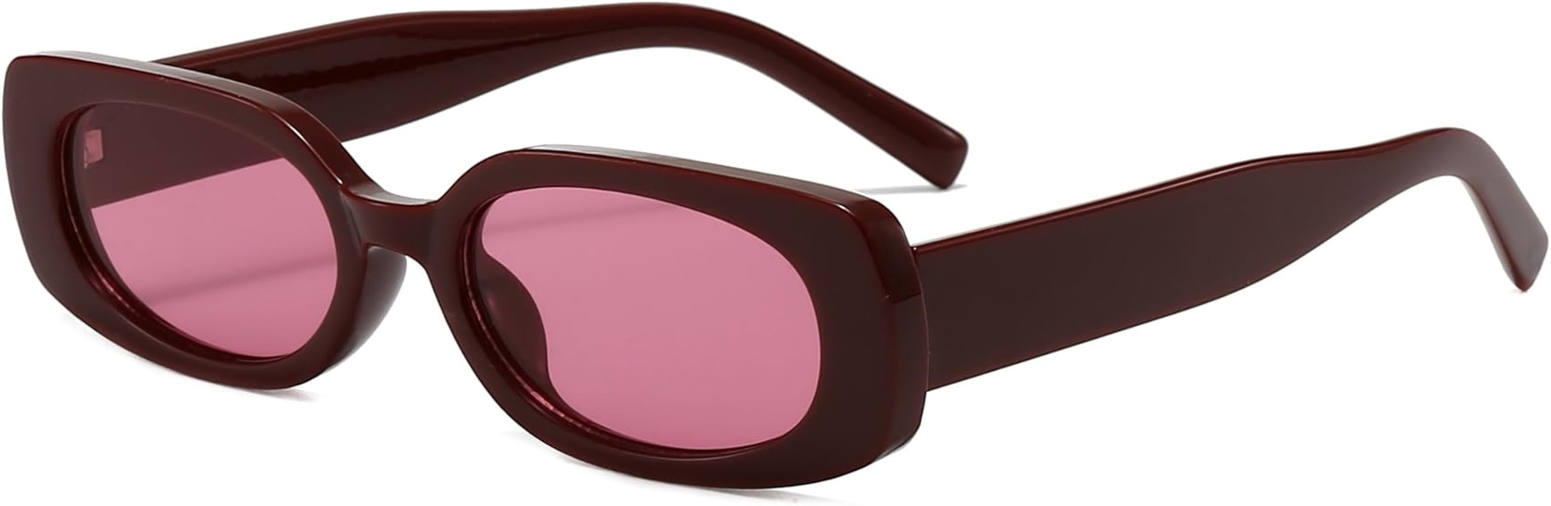 Long Keeper Retro Narrow Rectangle Sunglasses Tinted Y2K 90s Sunglasses for Women Men Trendy Squa... | Amazon (UK)