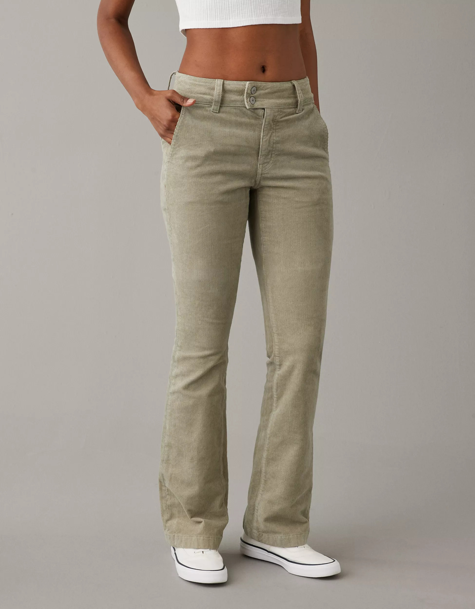 AE Stretch High-Waisted Kick Boot Corduroy Pant | American Eagle Outfitters (US & CA)