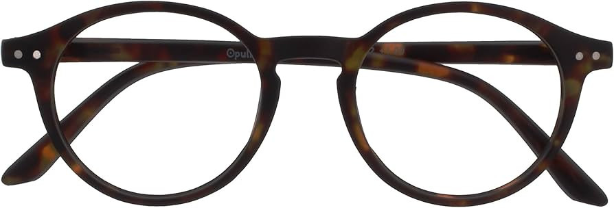 OPULIZE REY Reading Glasses for Women Men, Retro Round Frame with Spring Hinges, Matte Brown Tort... | Amazon (US)